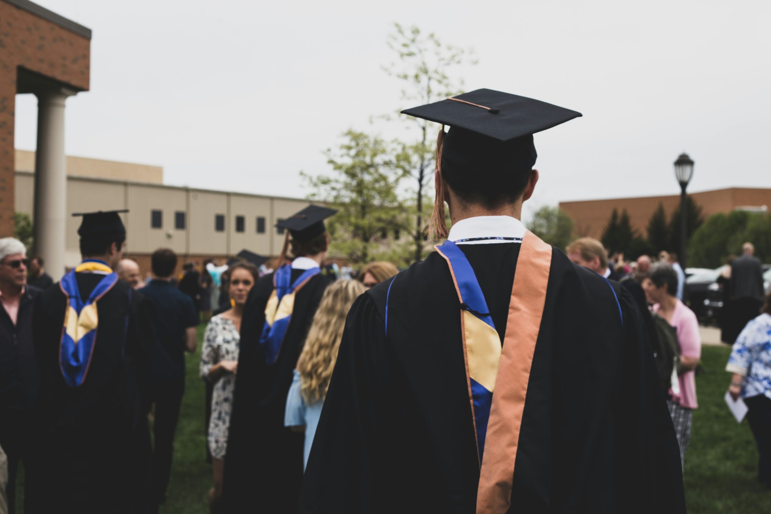 Graduates wearing gowns representing higher education opportunities in Canada